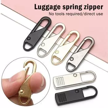 10 шт., сменная металлическая застежка-молния, съемный ползунок молнии, язычок, ремонтные комплекты для одежды, куртки, рукоделия, шитья, головка молнии plastic