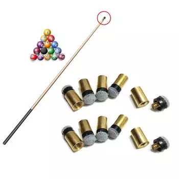 10 шт. сменные насадки для бильярдного кия с наконечниками для кия, легко устанавливаемые 10MM