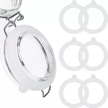 10 шт., сменные силиконовые прокладки, герметичные резиновые уплотнения, кольца, герметичные консервные уплотнения для стеклянных банок с зажимом, контейнеры для хранения 10Pcs