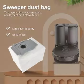 10 шт. сменные вакуумные мешки для очистки основания, автоматические мешки для удаления грязи, мешки для пылесборника, док-станции для iRobot i7 + i3/E5/E6/S9/J7 белый