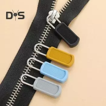 10 шт. сменных бегунков для молний, съемные противоскользящие бегунки для молний, универсальный бегунок для молнии, набор для ремонта молний для ботинок, брюк, курток, рюкзаков 10 pcs синий