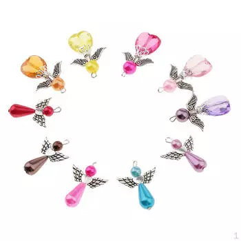 10 шт. смешанные бусины-крылья, подвески, подвески, фурнитура