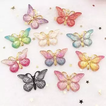 Бабочки из ювелирной смолы для скрапбукинга 25mm*38mm