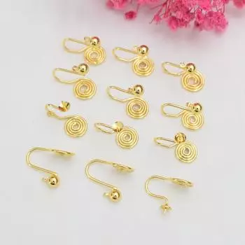 10 шт. Сохранение цвета 18-каратного золота противомоскитная спираль диск ушной зажим конвертер Diy ювелирные изделия ручной работы аксессуары безболезненная замена ушных зажимов L12 1#