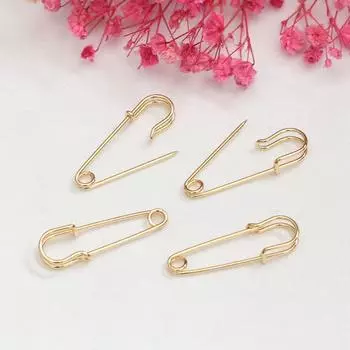 10 шт. Сохраняющая цвет 14-каратная золотая простая брошь-скрепка, большая булавка, английская булавка, пряжка, бумажная булавка, пряжка для шали, свитера