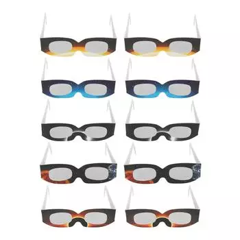 10 шт. солнцезащитных очков Solar Eclipse Safe Shades Direct Sun Viewing Eye Protection Sunglasses