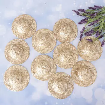 10 шт., соломенная кукла-котелок, шляпа, головной убор, декор одежды для салона #3