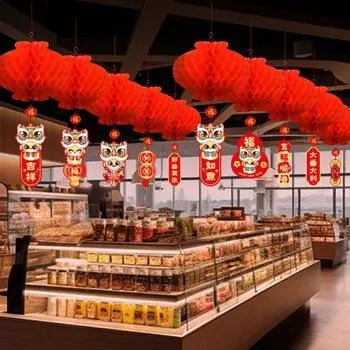 10 шт. сотовый 2025 китайский Новый год красный фонарь водонепроницаемый год змеи кулон компания Style G