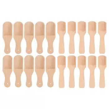 10 шт., совок для соли для ванны, многоцелевой экологически чистый портативный совок из бука для ванной комнаты Type 1 9.7x3x1.4cm/3.8x1.2x0.5