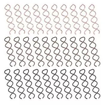 10 шт. спиральные шпильки для волос, заколки для волос в форме спирали, заколки для волос в форме штопора, заколки для волос, не царапающие круглые зажимы для женщин, прическа своими руками One Size чёрный