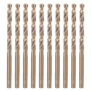 10 шт. спиральных сверл HSS CO с прямым хвостовиком для листового железа из нержавеющей стали (5.5mm)