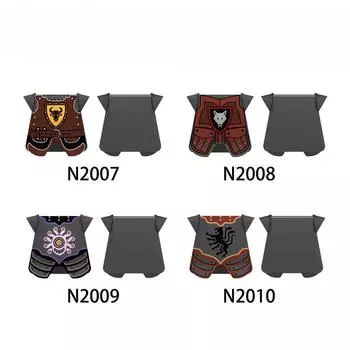 10 шт. средневековый замок рыцарские доспехи строительные блоки детские игрушки аксессуары