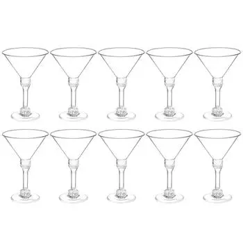 10 шт. стаканы для коктейлей «Маргарита», пластиковые стаканы для эспрессо и мартини, бокалы для вечеринки, прозрачные прозрачный