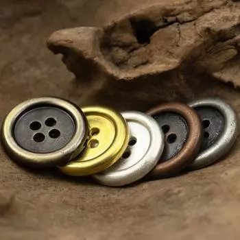 10 шт. старинных металлических пуговиц высокого качества 15 мм круглые 4-отверстия пуговицы DIY швейные принадлежности для одежды 15mm