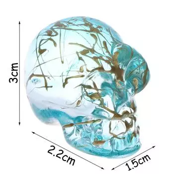 10 шт. Статуэтка черепа из драгоценных камней, вырезанная вручную, скелет человека коричневый