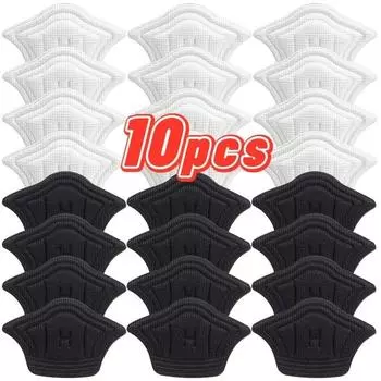 10 шт. стельки для пяток для ног, накладки на пятки для спортивной обуви, регулируемый размер, нескользящие подушечки для обуви, защита пятки, наклейка на заднюю часть - белый