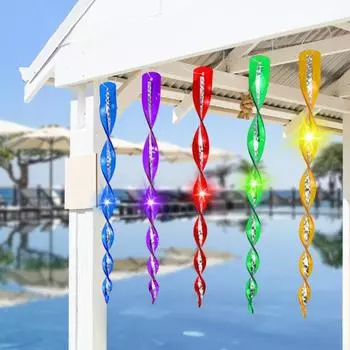 10 шт. стержень для отпугивания птиц, вращение на 360 градусов, защита сада, яркий цвет, отражающая спираль ветра, отпугиватель птиц фиолетовый