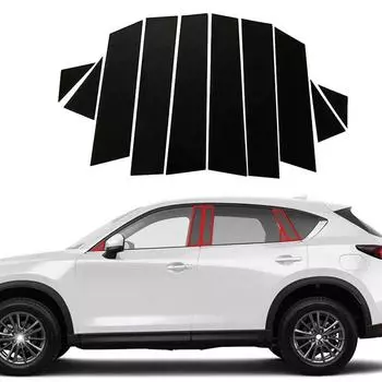 10 шт., стойки для окон автомобиля, наклейки на обшивку двери, украшения, внешние аксессуары для Mazda CX-5 2017 2018 2019 2020 2021 2022