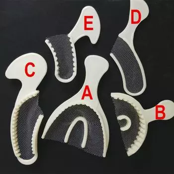 10 шт. Стоматологическая слепочная ложка с сеткой Слепочная ложка 3-в-1 Стоматологические одноразовые ложки для регистрации слепков прикуса Уход за полостью рта 10 pieces A