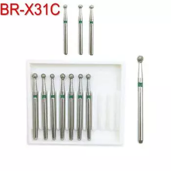 10 шт., стоматологические алмазные боры, грубые стоматологические боры, высокоскоростной наконечник, инструмент для полировки зубов, отбеливание зубов BR-X31C