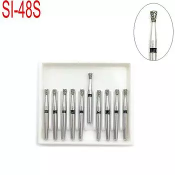 10 шт., стоматологические алмазные боры, сверхгрубые стоматологические боры, средние FG 1,6 м для высокоскоростных наконечников SI-48S