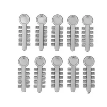 10 шт. стоматологические вращающиеся клинья серые эластичные стоматологические вращающиеся резиновые подушечки для коррекции зубов