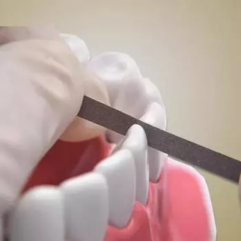 10 шт. стоматологических алмазных полировальных полосок из нержавеющей стали, ортодонтическая полоска, мелкая, средняя, односторонняя/двусторонняя композитная полировка as the picture