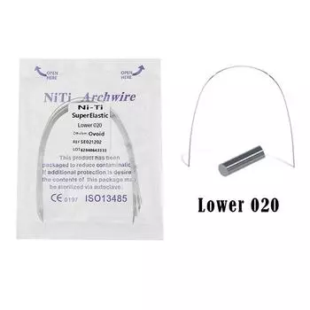10 шт. стоматологических суперэластичных овальных дуг Niti, круглые, прямоугольные, верхние, нижние дуги, материалы для стоматологов Lower 018
