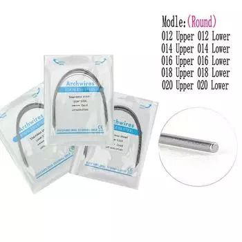 10 шт. стоматологических суперэластичных овальных дуг Niti, круглые, прямоугольные, верхние, нижние дуги, материалы для стоматологов Upper 012