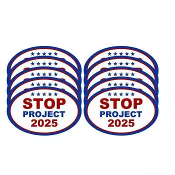 10 шт. Stop Project 2025 наклейка виниловая наклейка ноутбук наклейка бампер автомобиля окно шлем бутылка воды водонепроницаемая наклейка на автомобиль