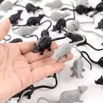 10 шт. страшная реалистичная поддельная модель мыши для вечеринки на Хэллоуин, дом с привидениями, реквизит для ужасов, украшения для дома, детские игрушки-трюки чёрный