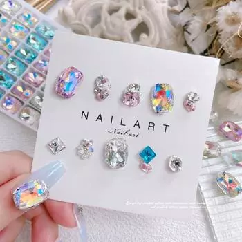 10 шт., стразы для дизайна ногтей, креативные 3D подвески из искусственного кристалла, чехол для телефона, декор, аксессуары для ногтей «сделай сам», принадлежности для маникюра A