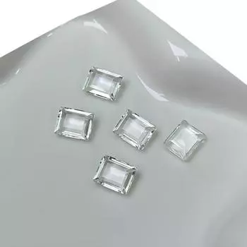 10 шт. Стразы для ногтей, хрустальные камни для ногтей, прямоугольные подвески для ногтей, прозрачные подвески для дизайна ногтей, украшения для женщин