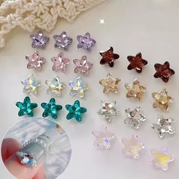 10 шт. стразы для ногтей красочные блестящие искусственные кристаллы трехмерные декоративные DIY подарок морская звезда украшения для ногтей маникюр украшения для леди