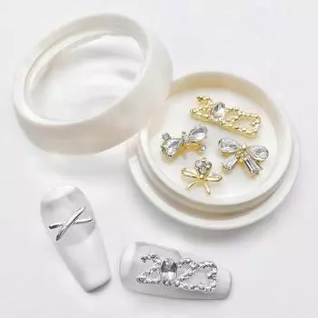 10 шт., стразы для ногтей, универсальные, блестящие, трехмерные, декоративные, против падения, подарок «сделай сам», номер 2023, бант, морская звезда, гвоздь A