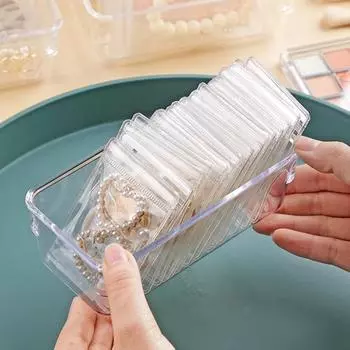 10 шт. сумка для хранения ювелирных изделий самоклеящаяся многоцелевая ПВХ видимая антикоррозийная упаковка для ювелирных изделий колец сережек сумка для хранения подарка 6 cm