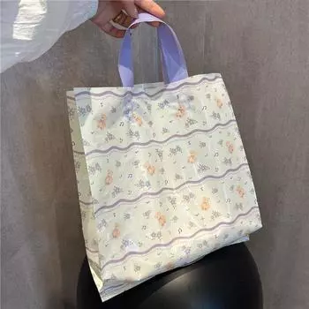 10 шт., сумка для одежды, коммерческий пластиковый пакет, новая упаковочная сумка, маленькая свежая косметическая подарочная сумка для хранения, пластиковая, удобная для переноски