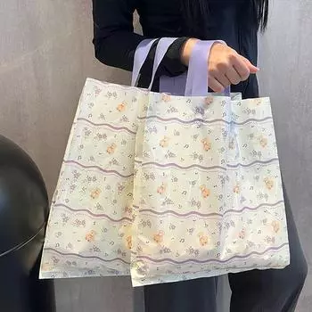 10 шт., сумка для одежды, маленькая, свежая, пластиковая, для хранения, косметичка, подарочная сумка, коммерческий пластик, новая, удобная для переноски