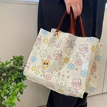 10 шт. Сумочка мультяшная упаковка для одежды сумка симпатичная упаковка сумка PE сумка для магазина одежды пластиковый пакет для хранения креативный 28x28 см 28x28x8cm