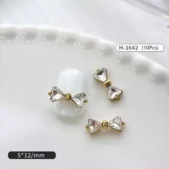10 шт. супер блестящие циркониевые подвески для дизайна ногтей 12X5 мм в форме бабочки золотые/серебряные плоские аксессуары для ногтей сверкающие 3D принадлежности для ногтей золотой
