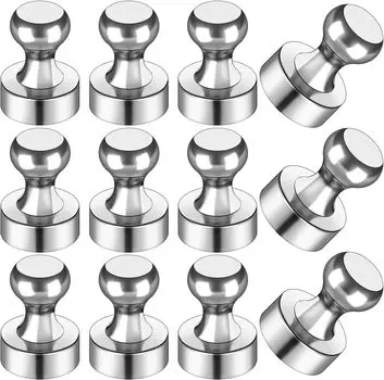 10 шт. супер прочные магнитные кнопки-присоски прочная стальная неодимовая магнитная кнопка-гвоздь для холодильника белая доска 10pcs серебряный