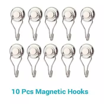 10 шт. супер сильные магниты неодимовые магниты поворотный качели магнитный крючок D20 мм магнитные крючки удерживают 15 кг крючки для дома D20mm