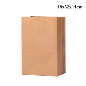 10 шт. свадебные принадлежности упаковка для выпечки хлеб еда подарочный мешочек для печенья крафт-бумажные пакеты упаковочная сумка 18x32x11cm