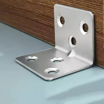 10 шт. сверхпрочных угловых кронштейнов из нержавеющей стали с усиливающей пластиной, конструкция с 6 отверстиями, надежное крепление