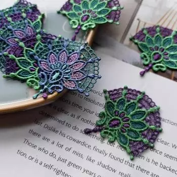 10 шт. сверкающий зеленый фиолетовый градиент вышитый веер кружевной ткани нашивка используется для украшения одежды вышитая кружевная нашивка зелёный