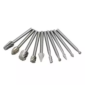 10 шт. сверл по дереву HSS титановый Dremel фрезерный вращающийся напильник фреза для резьбы по дереву резной нож инструменты для резки