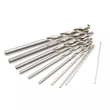 10 шт. сверла с титановым покрытием, сверла из высокоскоростной стали, электроинструменты 0,8-3 мм