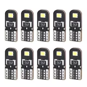 10 шт. светодиодная лампа 194 T10 W5W 168 2825 6000K белая 2835 для внутренней карты автомобиля купольная дверь багажник свет