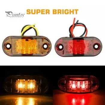 10 шт., светодиодные боковые фонари для грузовика, супер яркие, IP68, водонепроницаемые, универсальные, передние, задние, боковые, габаритные индикаторы, свет, автомобильные аксессуары A оранжевый