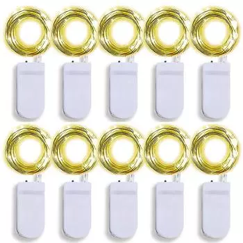 10 шт. светодиодных гирлянд на батарейках, гирлянды светлячков, звездные лунные огни для самостоятельной свадьбы, вечеринки, спальни, патио, Рождества 1M